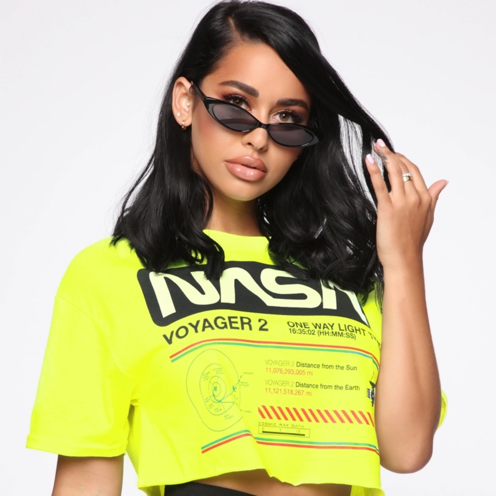 FASHION NOVA Voyager 2 Crop Top - Neon Green in Size S